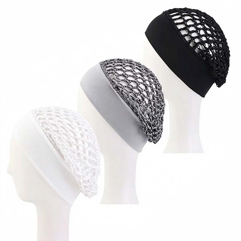 Humwam 3-Piece Stretchy Wide-Edge Sleeping Cap Set💫