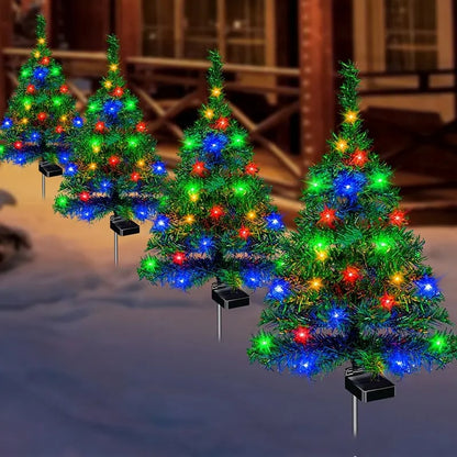 🔥 LAST DAY 49% OFF – Solar Christmas Tree Pathway Lights 🎄✨