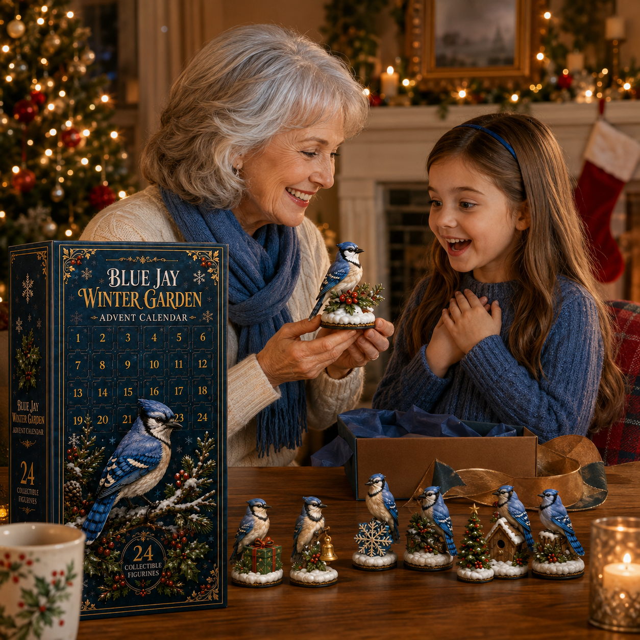 Blue Jay 24-Day Advent Calendar – Christmas Countdown Collectible Figurines