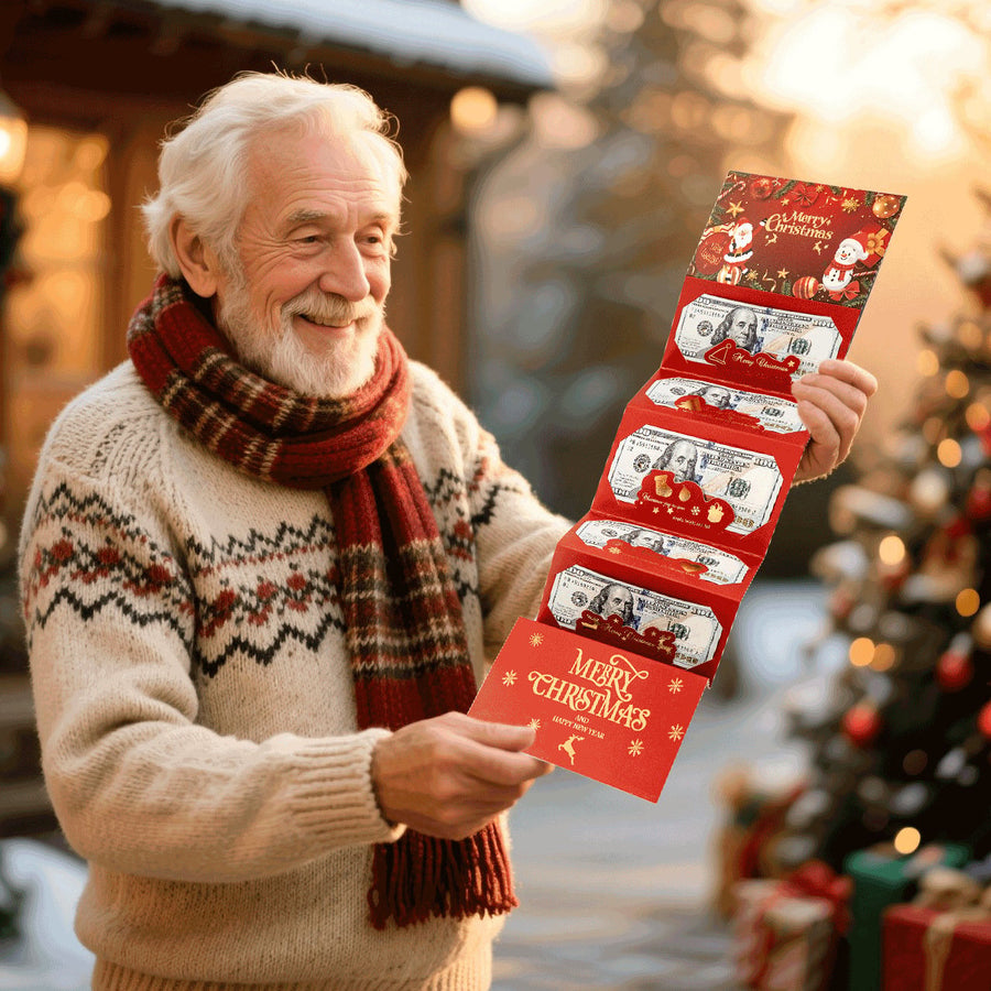 Christmas cash gift envelope for a holiday surprise