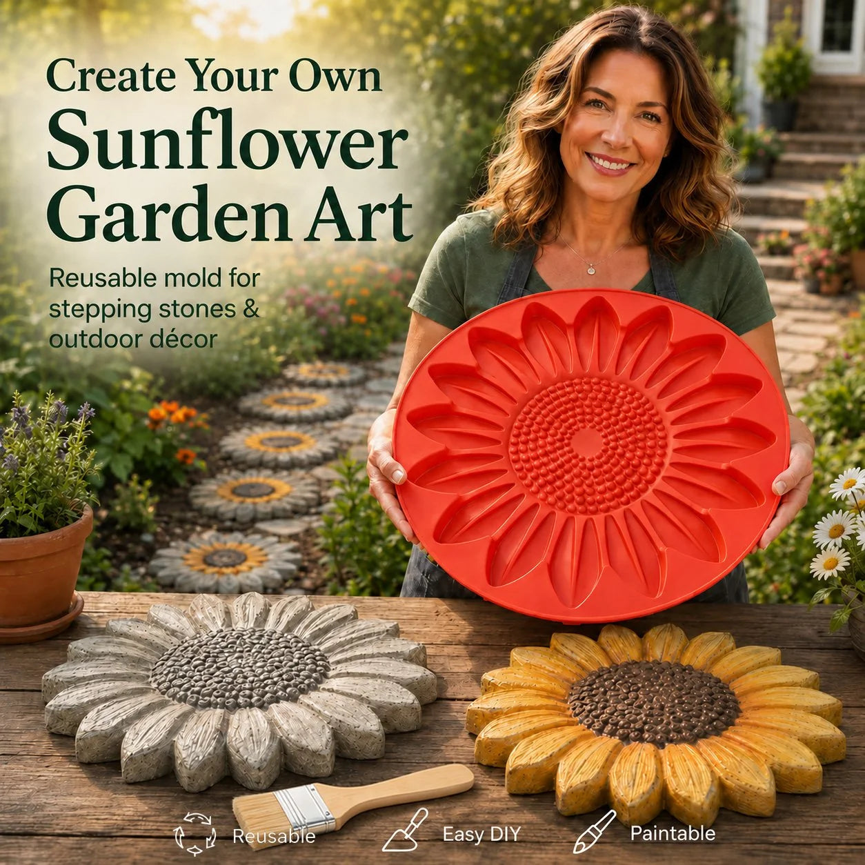 💥 LAST DAY 49% OFF - Reusable Animal-Themed Garden Art Mold – Bring Nature to Life in Your Garden (📦Buy 2 Free Shipping)