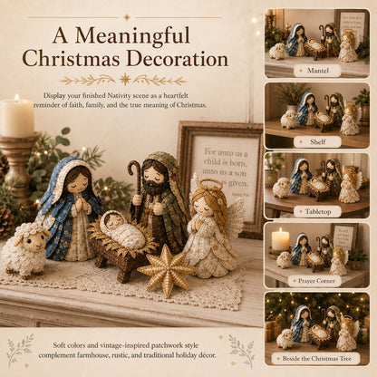 ✨ DIY Patchwork Nativity Scene Sewing Kit
