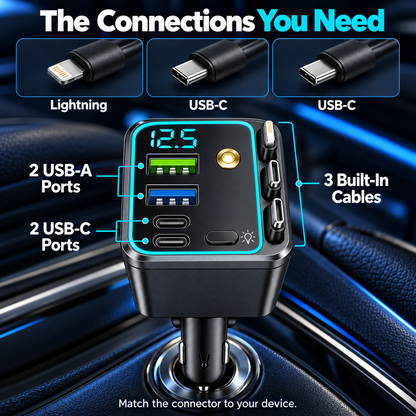 7-in-1 Retractable Car Charger