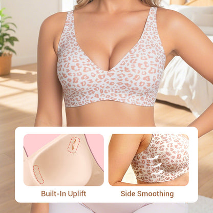 💕 💕Jelly Wireless Women‘s Comfortable Wireless Bras Push Up Bra Seamless T shirts Bras Deep V Everyday Bras