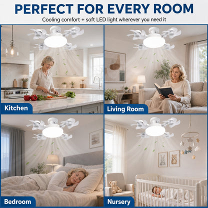 💡🌀 2-in-1 Energy-Saving Fan Light|Cool Air + Soft Light in One