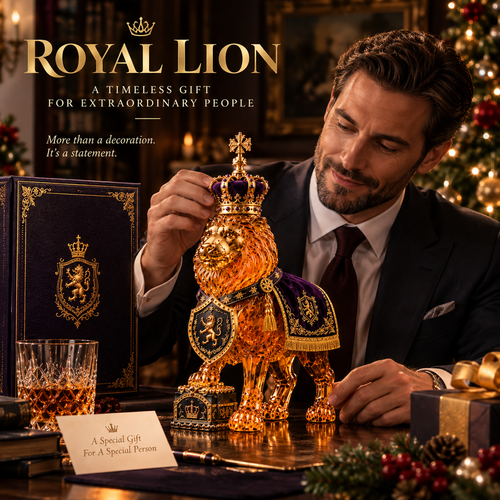 👑Crown 87th Anniversary Royal Lion Whiskey Bottle