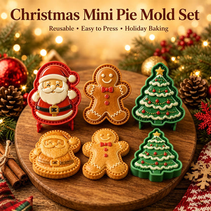 🔥🔥Only $12.99 Last Day Promotion!✨ 🎄16-Design Christmas Mini Pie Mold Collection 🥧
