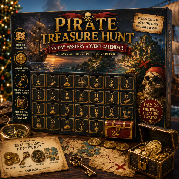 🎄24-Day Mystery Adventure Advent Calendar | Interactive Christmas Puzzle Game with 6 Story Themes, Hidden Clues & Hands-On Challenges 🧩-Festivesl