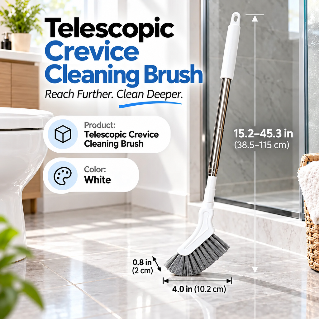 Adjustable Length Stainless Steel Telescopic Long Handle Crevice Cleaning Brush 🧹