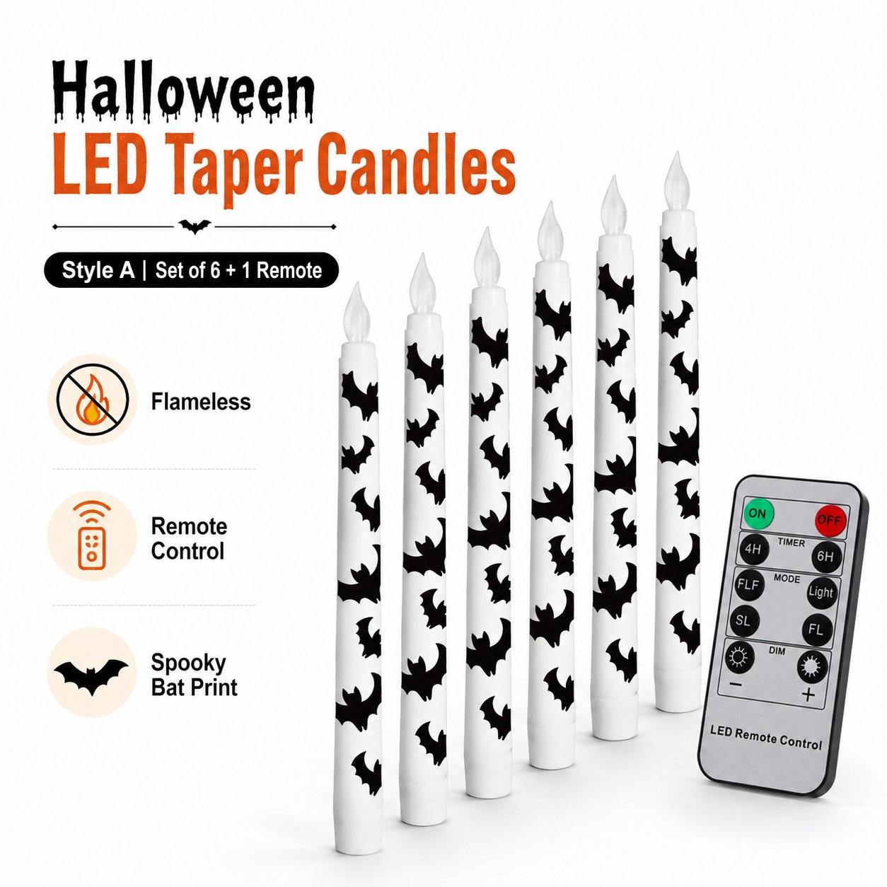 🦇 Spooky Bat Candles That Glow Like Real Flames — Without the Fire 🕯️✨