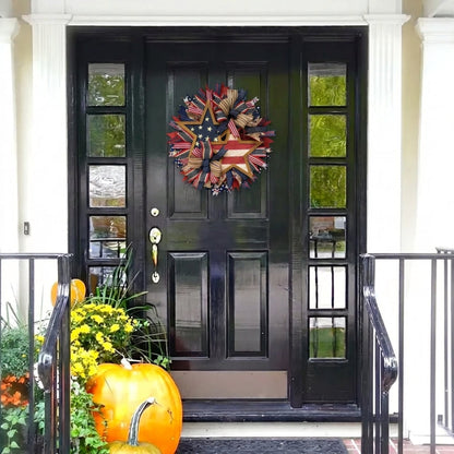 🔥Flash Sale-60% Off🔥250th Anniversary Patriotic Wreath Red White Blue Front Door Decoration