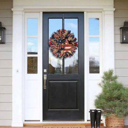 🔥Flash Sale-60% Off🔥250th Anniversary Patriotic Wreath Red White Blue Front Door Decoration