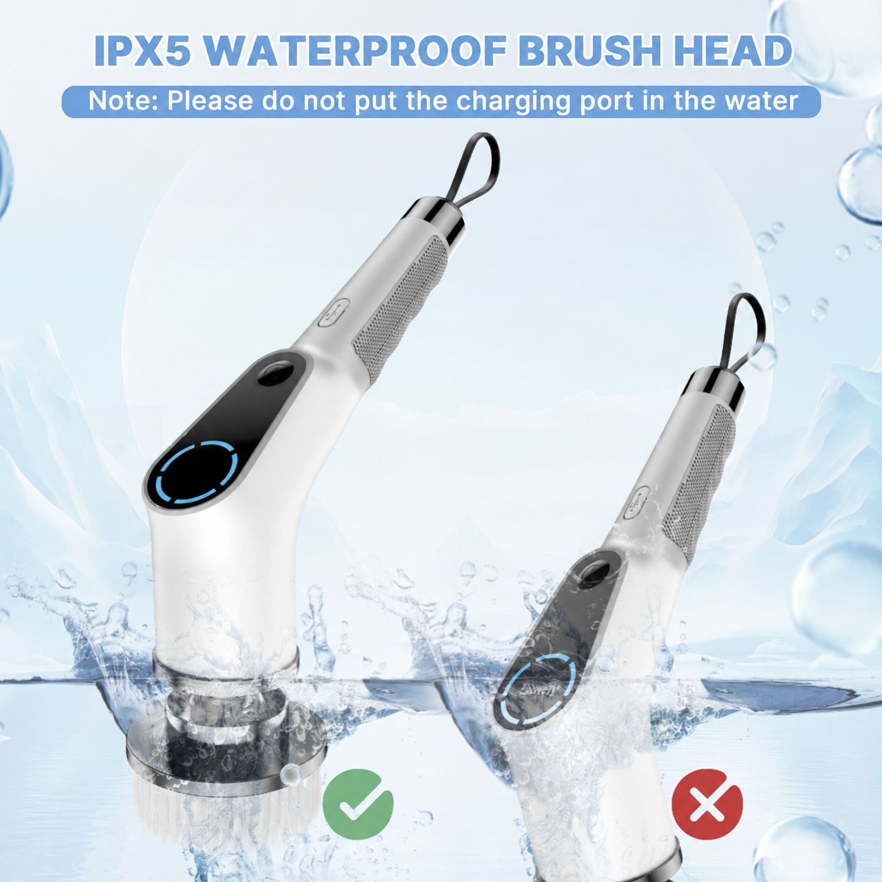 All-in-One Electric Spin Scrubber – 9-in-1 Cordless Power Scrubber with 8 Brush Heads & Extendable Handle