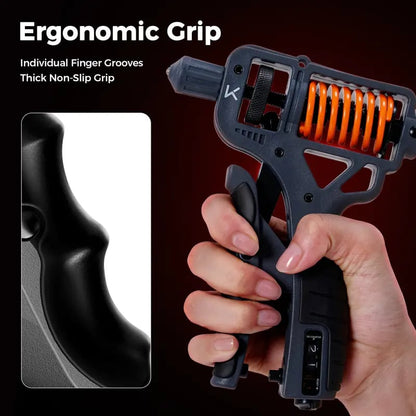 💪Ergonomic Adjustable H-Grip Hand Trainer – Forearm Strengthener with Counter for Therapy & Stress Relief