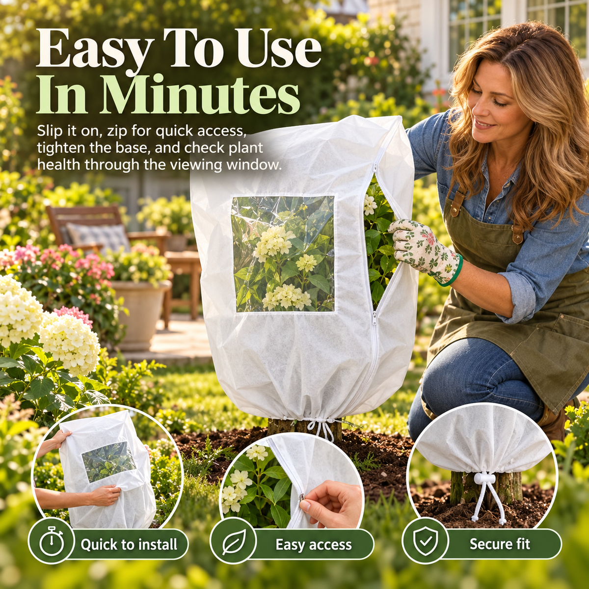 Plant Frost Cover Nonwoven Reusable Warm Shrubs Blanket