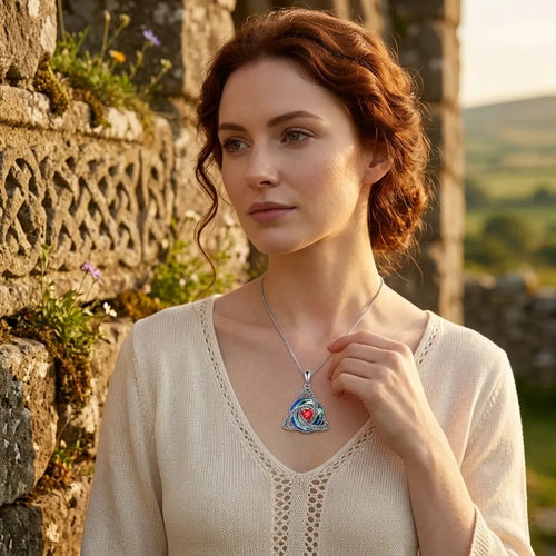 Celtic Birthstone Trinity Necklace  A Symbol of Faith, Love & Forever