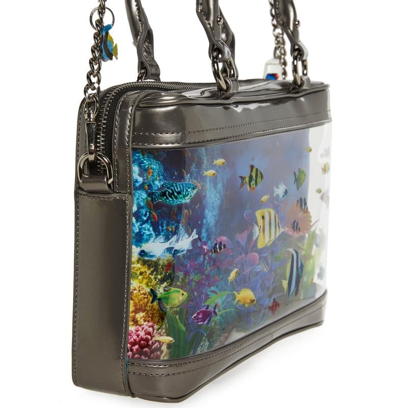 🌊 🐠Aquarium Inspired Bag – Transparent Ocean-Themed Shoulder Bag with Coral Reef Design