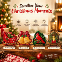 🛷 Gift Sleigh+🔔 Christmas Bells+🐦 Christmas Cardinal+🏮 Christmas Lantern