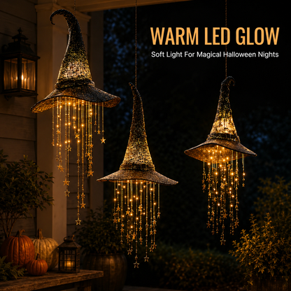 🔥HOT SALE 55% OFF🧙 Lighted Witch Hat Hanging Chime