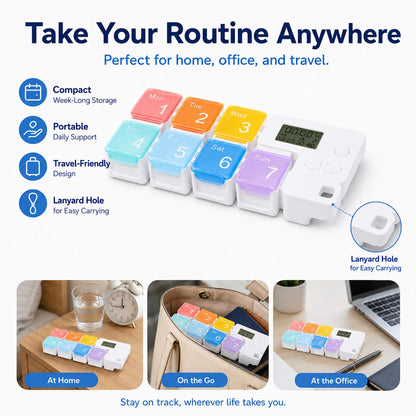 7-Day Smart Pill Organizer with Alarm