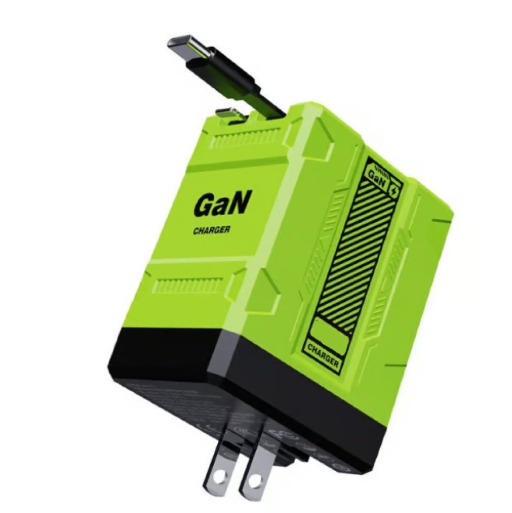 2-in-1 GaN Tkhotpick 3.0  Charger with Retractable Cables