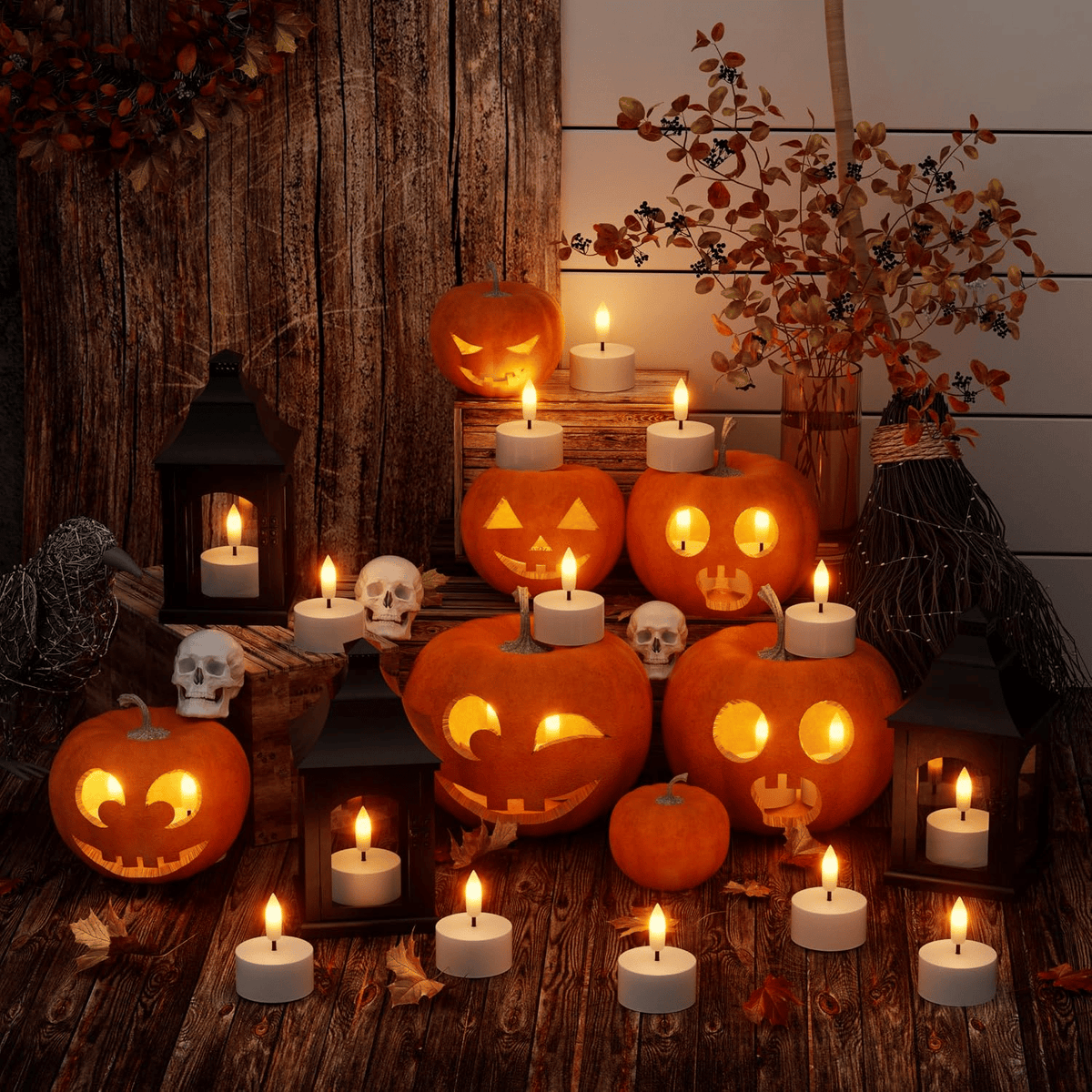 Rechargeable Flameless LED Tea Lights, Charging Station & Remote Included, Flickering Fake Candles, Safe No Flame Candle for Home, Wedding, Festival & Emergency Lighting