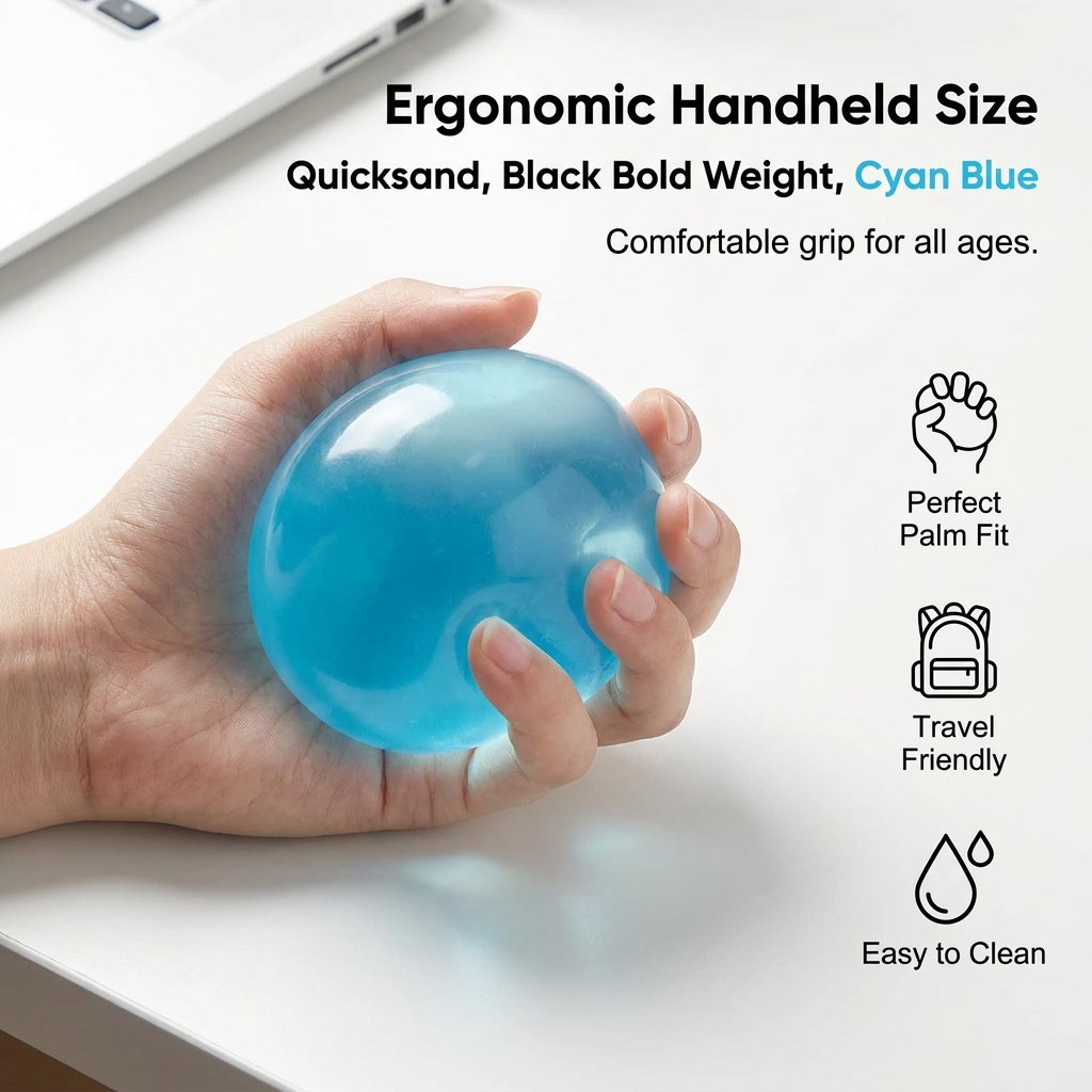 Shape & Squeeze Coconut Oil Stress Ball – No-Rebound Fidget Toy