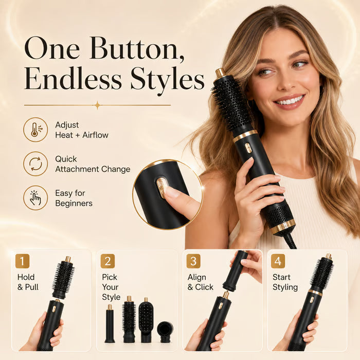 ✨ 5‑in‑1 Styling Blow‑Dry Brush – ALL Your Hair Needs in One Tool ⚡