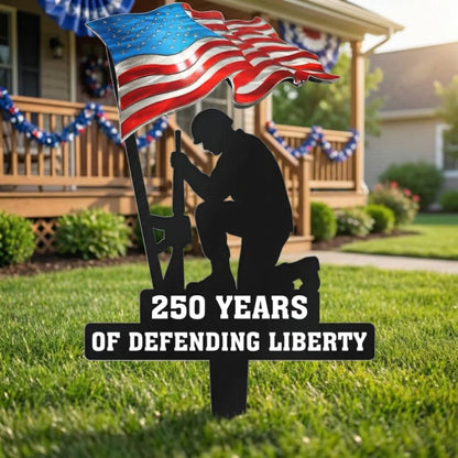 23.6'' 250 Years of Defending Liberty Metal Garden Stake