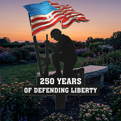 23.6'' 250 Years of Defending Liberty Metal Garden Stake