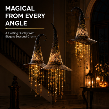🔥HOT SALE 55% OFF🧙 Lighted Witch Hat Hanging Chime