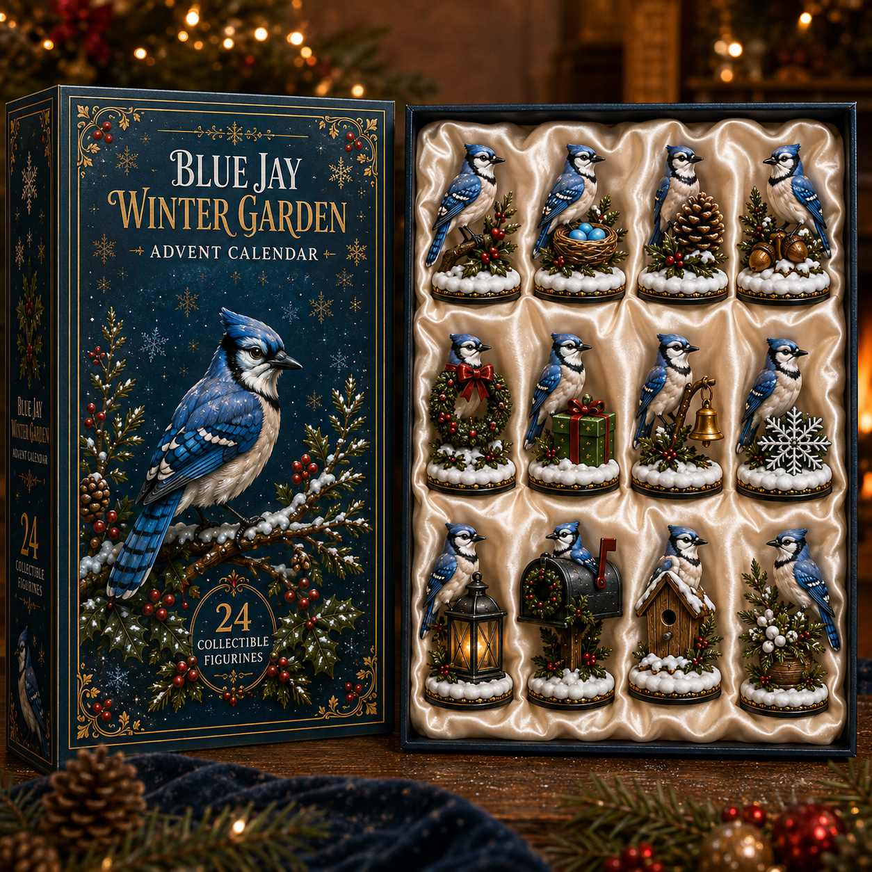 Blue Jay 24-Day Advent Calendar – Christmas Countdown Collectible Figurines