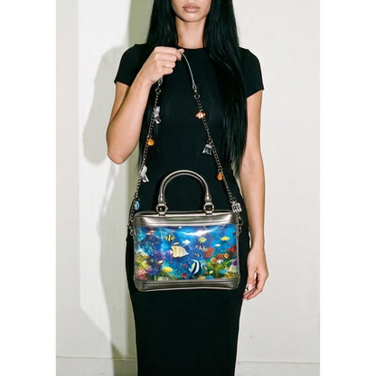 🌊 🐠Aquarium Inspired Bag – Transparent Ocean-Themed Shoulder Bag with Coral Reef Design