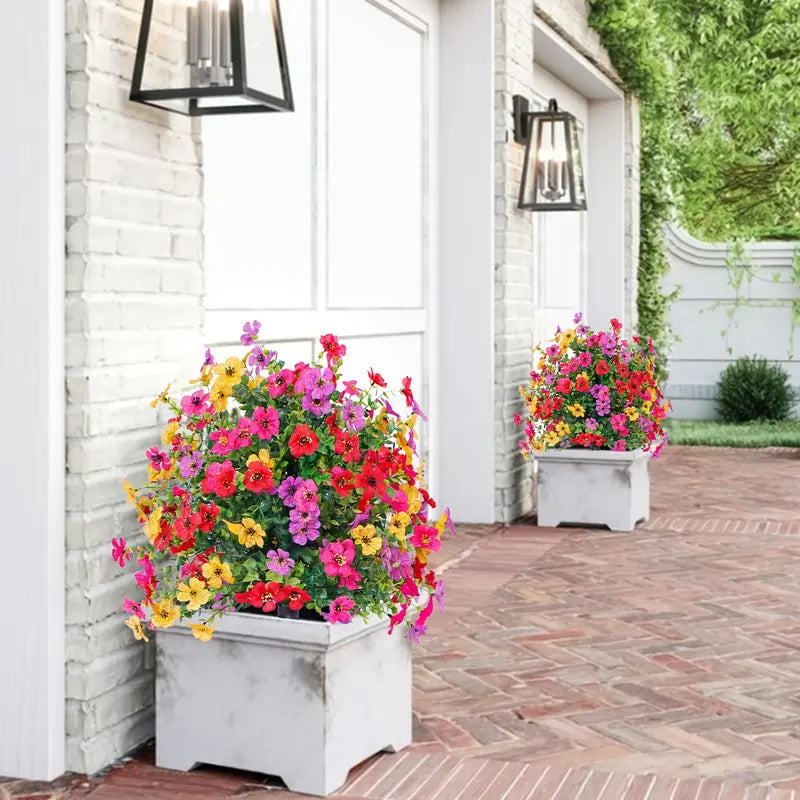 🎁  Last Day 60% OFF 💐 Artificial Topiary Ball Trees with Flowers and Ground Spikes 💐