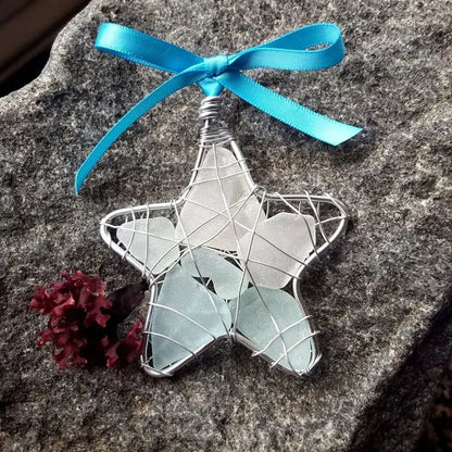 ⭐Sea Glass Star Gift❤️bring joy and good fortune.🧡