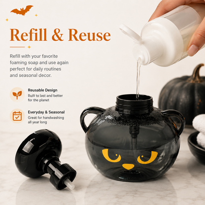 🐾 Spooky Cat Paw-Foam Soap Dispenser 🎃