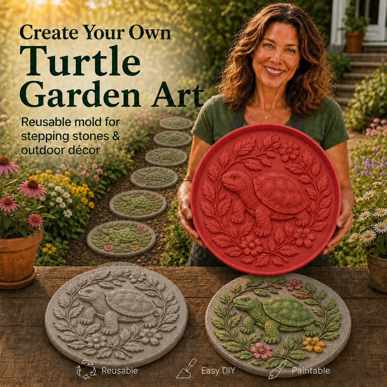 💥 LAST DAY 49% OFF - Reusable Animal-Themed Garden Art Mold – Bring Nature to Life in Your Garden (📦Buy 2 Free Shipping)