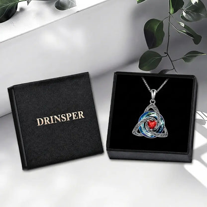 Celtic Birthstone Trinity Necklace  A Symbol of Faith, Love & Forever