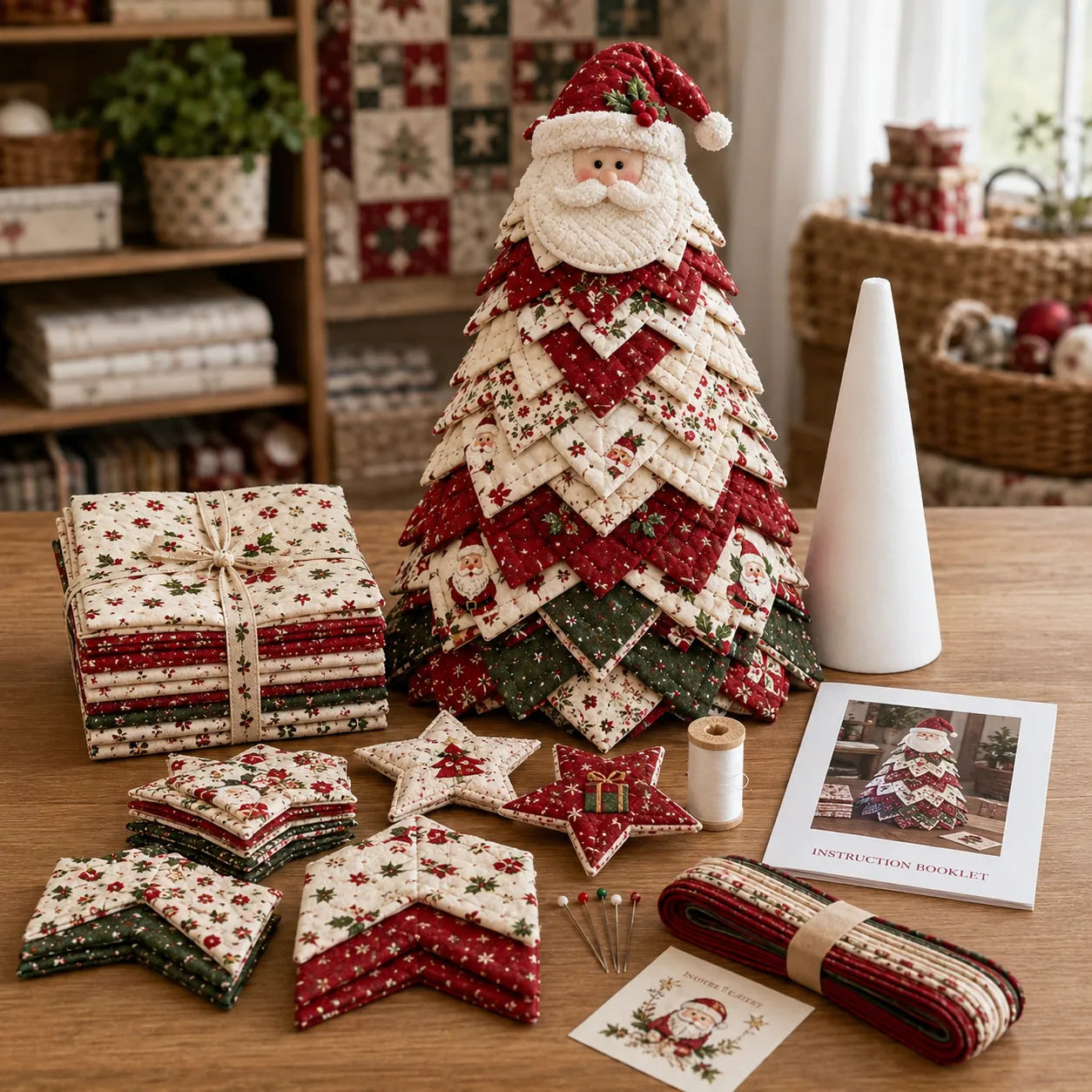 DIY Quilted Santa Christmas Tree Kit