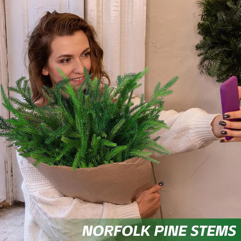 🔥Last Day 70% OFF🔥The Best Holiday Greenery - Realistic Norfolk Pine Stems
