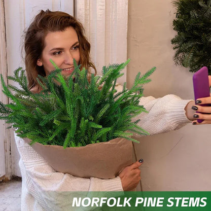 🔥Last Day 70% OFF🔥The Best Holiday Greenery - Realistic Norfolk Pine Stems