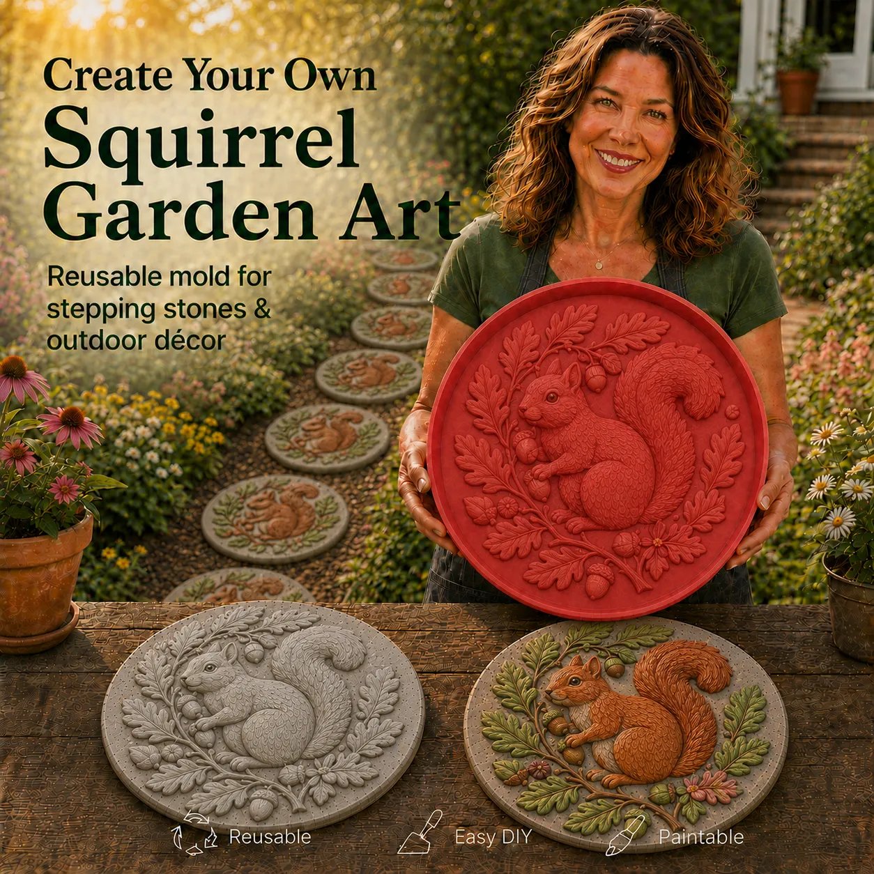 💥 LAST DAY 49% OFF - Reusable Animal-Themed Garden Art Mold – Bring Nature to Life in Your Garden (📦Buy 2 Free Shipping)
