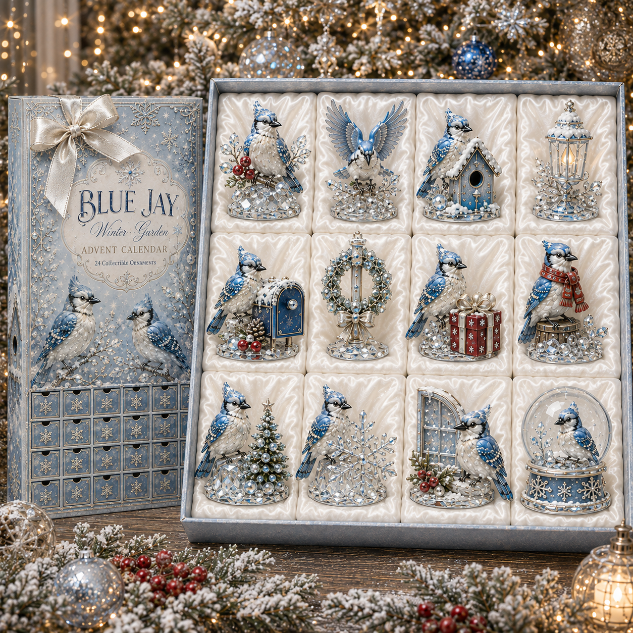 Blue Jay 24-Day Advent Calendar – Christmas Countdown Collectible Figurines