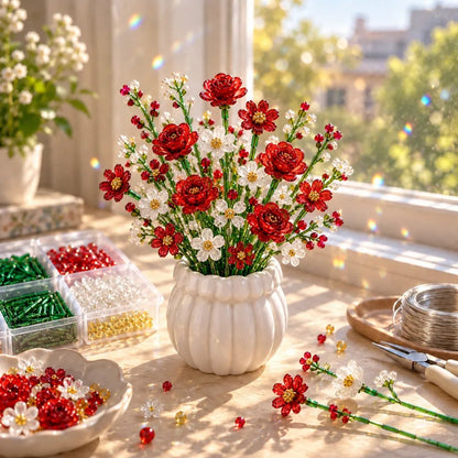 🌸 DIY Beaded Wildflower Bouquet Kit – Handmade Crystal Flower Craft Set