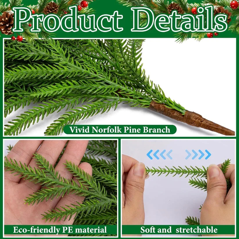 🔥Last Day 70% OFF🔥The Best Holiday Greenery - Realistic Norfolk Pine Stems