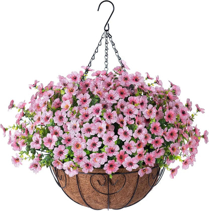 FREE SHIPPING!🔥Simulated Hanging Flower Basket 🌸No Watering💧. No Wilting. Just Perfect Blooms.