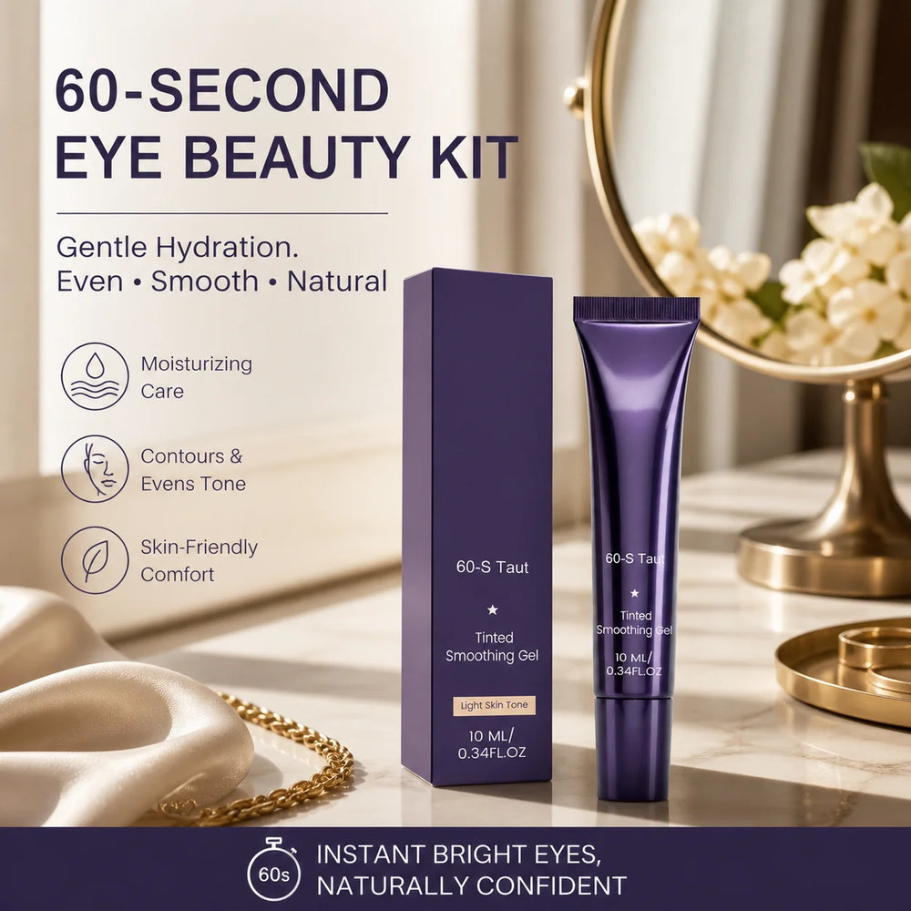 Purple 60-second tinted smoothing eye gel product display