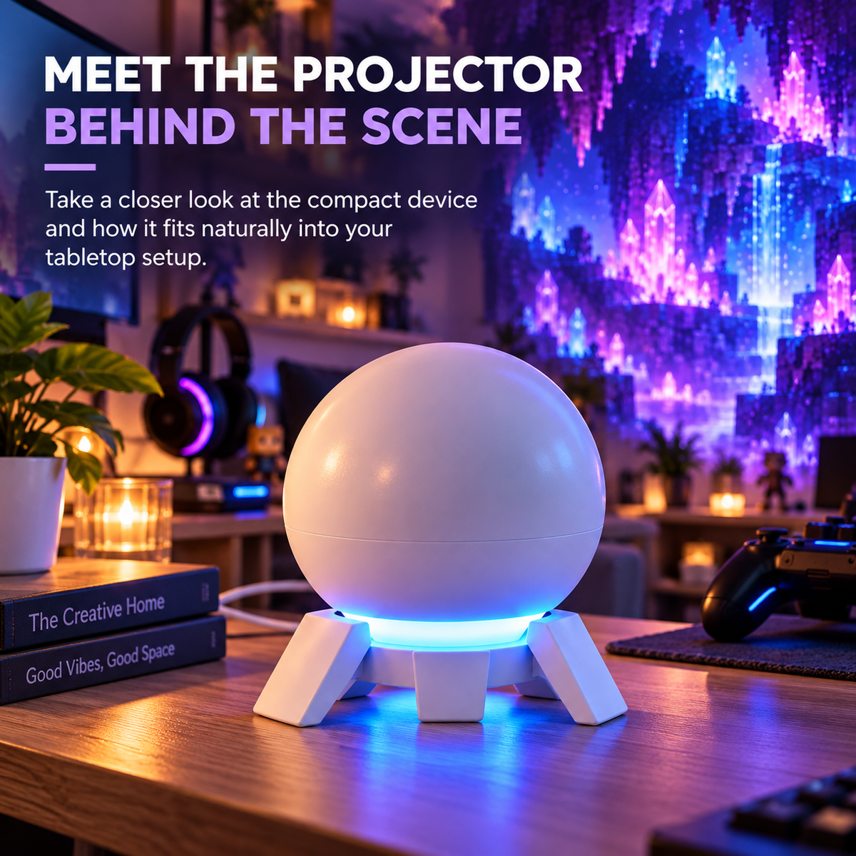 🔥LAST DAY 49% OFF🌆Pixel Fantasy Scene Projector – Ambient Decor for Gaming Rooms