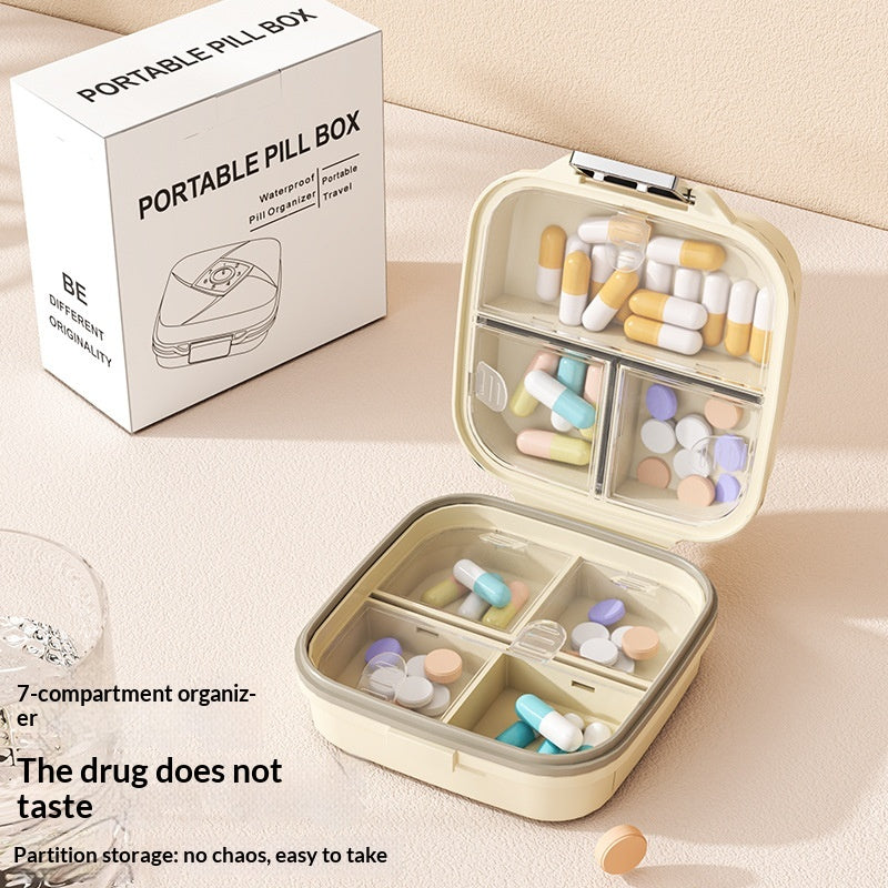 7-Day Double Layer Moisture-Proof Travel Pill Box, Portable Weekly Pocket Medicine Organizer