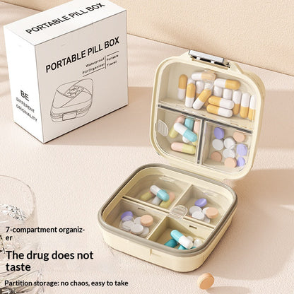 7-Day Double Layer Moisture-Proof Travel Pill Box, Portable Weekly Pocket Medicine Organizer